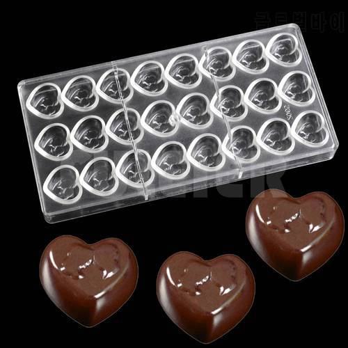 bakeware tools heart shape chocolate Polycarbonate mould ,Valentine &39s Day Chocolate form, baking wedding cake candy making mold