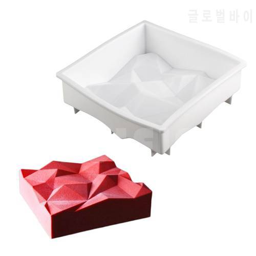 DIY Square Irregular Pattern Silicone cake mold dessert Mousse Cover Cake Mould Silicone Bakeware Cake Pan