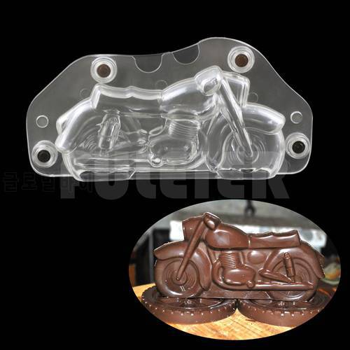 3D motorcycle shape Chocolate mold, polycarbonate food chocolate candy making mould, kitchen tools baking pastry cake mold