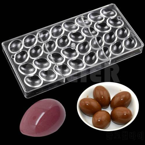 DIY Easter Egg Polycarbonate Chocolate Mold, Kitchen Confectionery Chocolate Form Maker Chocolate Mould Bakeware Pan