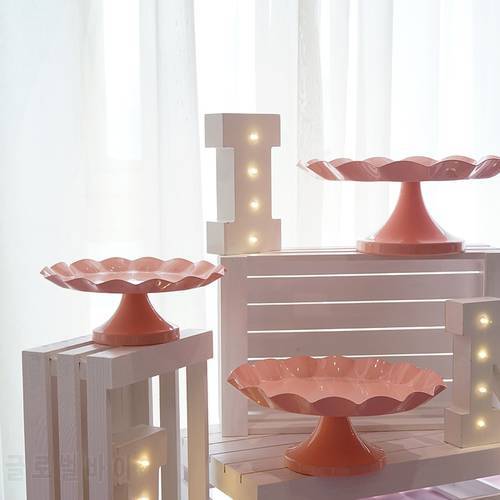 SWEETGO Pink Cake Stand Cupcake Tray Metal Iron Dessert Plate Tools Waterproof Bake Candy Decoration Party Bakeware