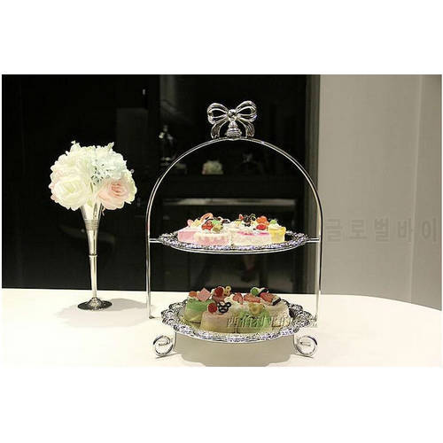 European silver plated wedding cake stand cake plate wedding decor supplies wedding cake topper DGP001