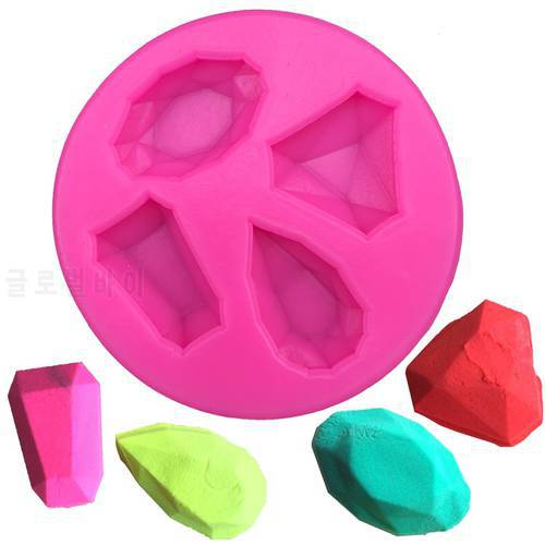 Diamond crystal Shape fondant silicone mold kitchen baking chocolate pastry candy Clay making cupcake lace decoration tool F0110