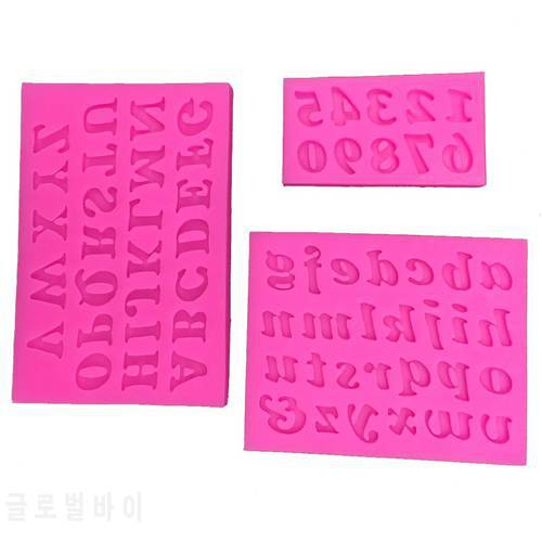 Angel Wings Food grade 3D fondant cake silicone mold English letters and Numbers Reverse forming chocolate decoration tools 0182