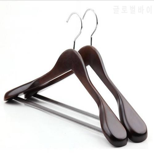 4pcs/lot Adult Solid Wood Suit Hangers For Clothes Pegs Vintage Hotel Hangers Wooden Household hanger