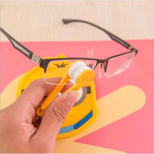 1pc Microfiber Mini Sun Glasses Eyeglass Portable Glass Cleaner Brush Cleaning Spectacles Tool Clean Brush Cleaning Accessories