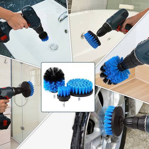 3 Pcs Power Scrubber Brush Set Drill Brush Clean for Kitchen Bathroom Surfaces Power Scrubber Drill Attachment Brush Kit
