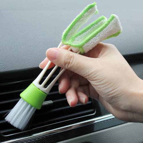 Plastic Car Cleaning Brush Double Ended Car Air Vent Slit Cleaner Brush Dusting Blinds Keyboard Cleaning Brushes Cleaner