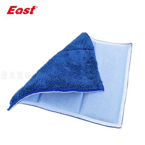East 5pcs Microfiber Kitchen Towel Dish Cleaning Cloth Absorbent Wipes Blue Household Cleaning Thick Scouring Pad
