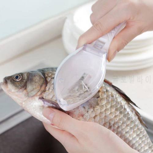 1PC Fish Scraping Device Cleaning Tool Fish Skin Brush Fish Skin Scraper Peeler Remover Home Useful Kitchen Utensil Cooking Tool