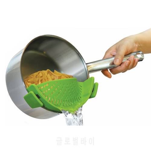 New Kitchen Pan Strainer Clip-on Silicone Pasta for Draining Liquid