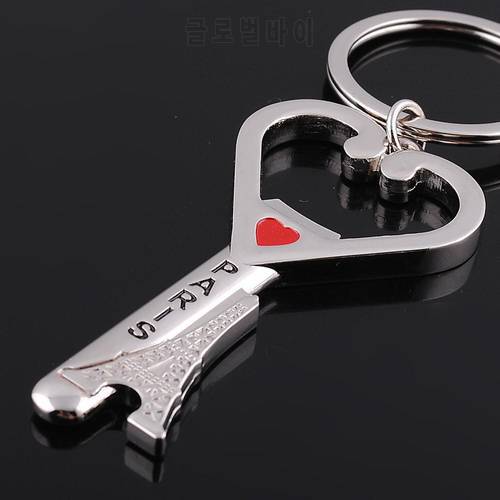 Creative Home Essential Kitchen Tools Stainless Steel Metal Tower Shape Beer Wine Bottle Opener with Keychain Ring
