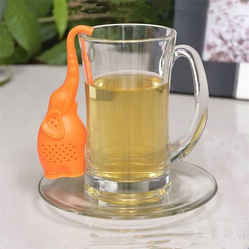 Silicone Colanders Strainers Animal Elephant Shape Mug Cup Loose Leaf Herb Spiece Filter Tea Infuser Coffee & Tea Makers