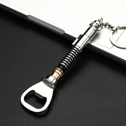 Men Key chain with Bar Beer Bottle Opener Keychain Key Holder Ring Men Belt Clip Pull F20172742