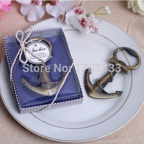 100pcs Nautical Boat Anchor Bottle Opener Wedding Party Shower Favors Present Gift Free Shipping