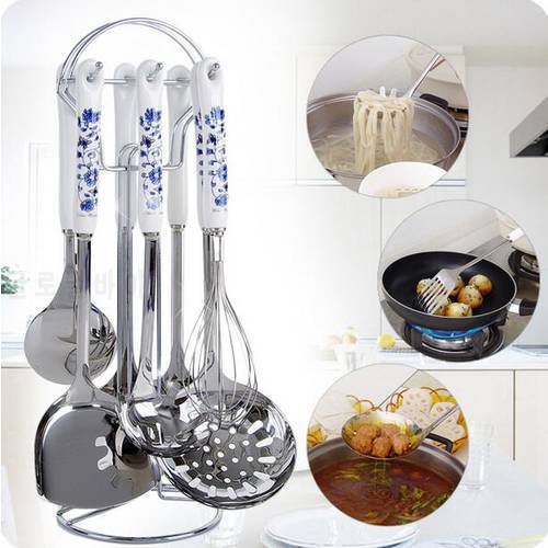 Stainless Steel Cookware Set 8 Pcs/Lot Spoon Full Set Shovel Cooking Tools