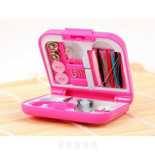 New Arrival Portable Travel Sewing Kits Box Needle Threads Scissor Thimble Home Tools