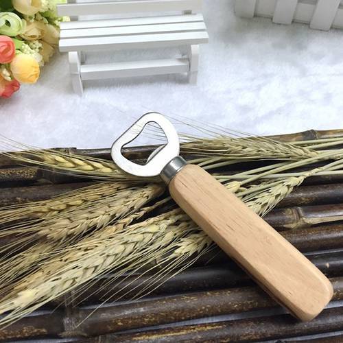 100pcs Personalized Wood Handle Beer Bottle Opener Customize Engraved Cook Tools For Wedding Groomsmen Gifts And Favors ZA1273