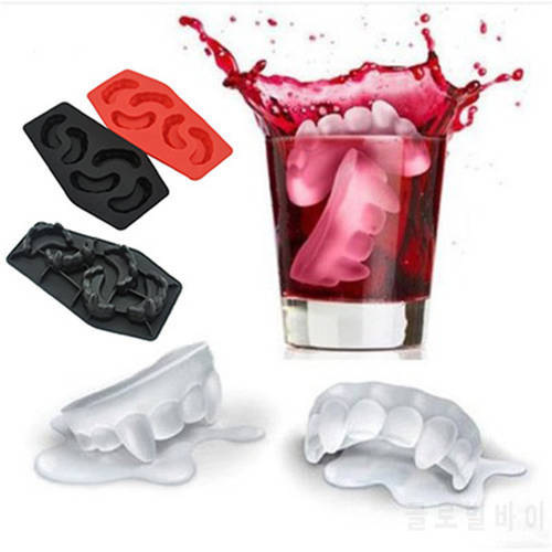Funny Drink Bar Party Ice Tray Cool Vampire Teeth Ice Cube Style Novelty Freeze Mould Ice Cream Mold For Drink New Tricks Maker