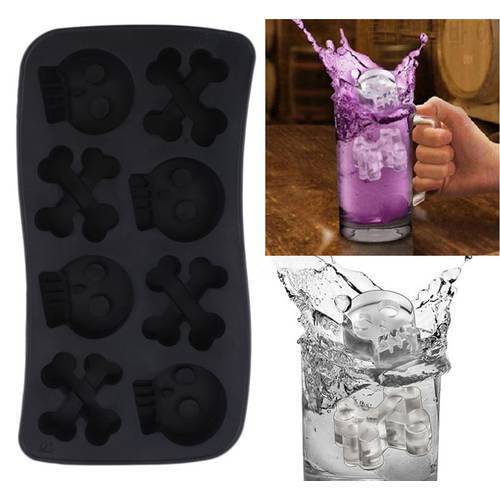 Funny Halloween Skull Silicone Mold Ice Molds Ice Trays Cream Tools Ice Cube Tray For Party Drink Ice New Tricks Maker