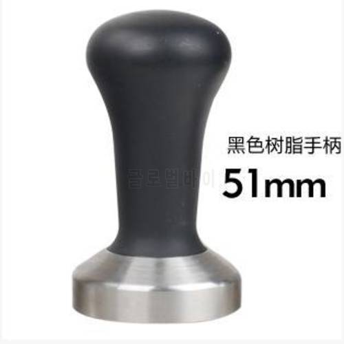 FeiC (Black resin Handle 51mm)Generic Stainless Steel Coffee Tamper Barista Espresso Tamper Base Coffee Bean Press