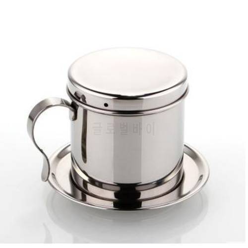 FeiC 1pcs Portable stainless steel coffee pot Vietnamese pot no need paper filter coffee cup french press Luxury edition