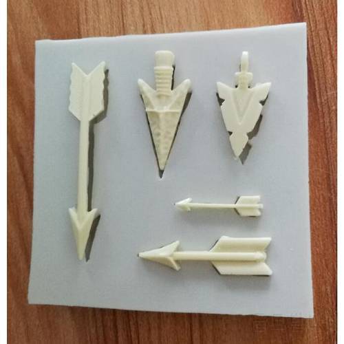 Silicone Mold 1 pc five kinds arrow silicone mold mould sugar craft fondant cake decorating animal mould baking tool