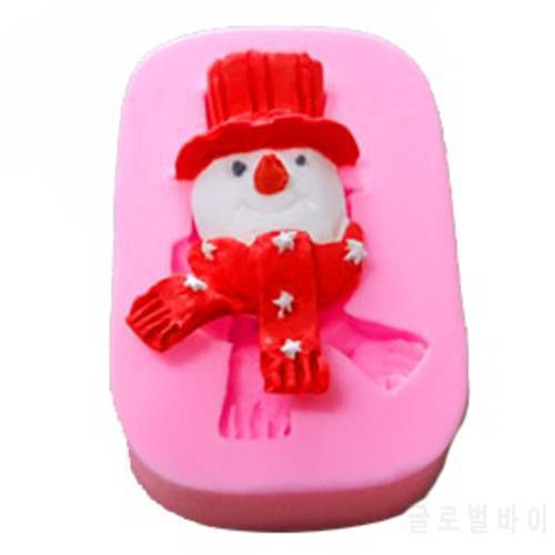 Christmas Snowman Cooking Tools Silicone Fondant Gum Paste Mold Cake Decorating Clay Resin Sugar Candy Sculpey