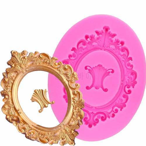 Bakeware Festive & Party Supplies Photo frame Silicone Molds Cake Border Decoration tools Leaf texture Fondant Mold T1147