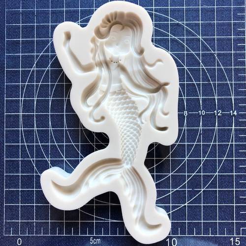 Cake Tools 13cm small mermaid fish tail silicone mold Decorating Cupcake decorating Gumpaste fondant tool mould