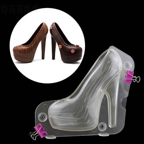 Big Size 3D High Heels Shoe Chocolate Mold Confectionery Tools Baking Chocolate Candy Mold Cake Polycarbonate Chocolate Mould