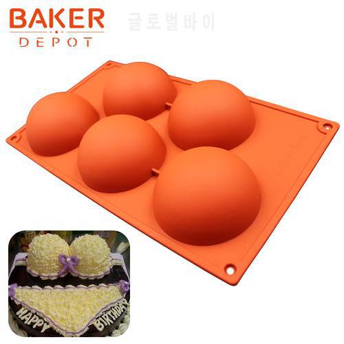 BAKER DEPOT round shape silicone cake mold large domed soap mold cake baking bakeware tools Jelly pudding chocolate pastry mould