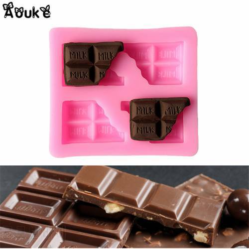 Half Tablets Chocolate Shape Liquid Silicone Mold Fondant Cake Molds Candy Biscuits Moulds DIY Wedding Decoration Baking Tools