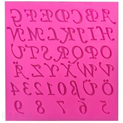 Letters Alphabet Numbers Cake Molds Fondant Chocolate Silicone Molds Candy Moulds Bakeware Food-Grade E523