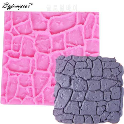 Byjunyeor M476 Dry Wall UV Resin Cake Border Silicone Mold Fondant Chocolate Candy Lollipop Crystal Epoxy Soft Clay Bake Tool
