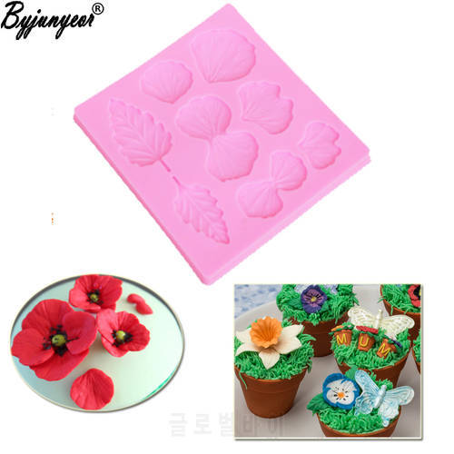 M937 Perth Daffodils Violets Pansy Leaves Flower Veiners Silicone Molds Fondant Sugarcraft Gumpaste Resin Clay Water Paper Cake