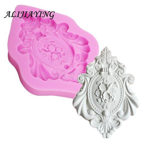 1Pcs Flower Frame Silicone Mold for Fondant, Chocolate, Crafts Sugarcraft Cake Decorating mold Clay Candy Moulds D0662