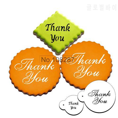 Thank You Cookie/Cupcake Top Stencils, Cupcake Stencil, Stencil for cake decorating,Free shipping stencil