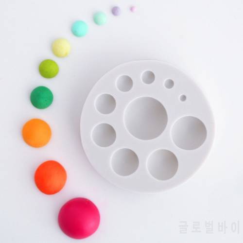 10 Hole Round Shape Modeling Cake Decoration Fondant Chocolate Pudding Cookie Soap Silicone Mold 3D Food Grade Mould H417