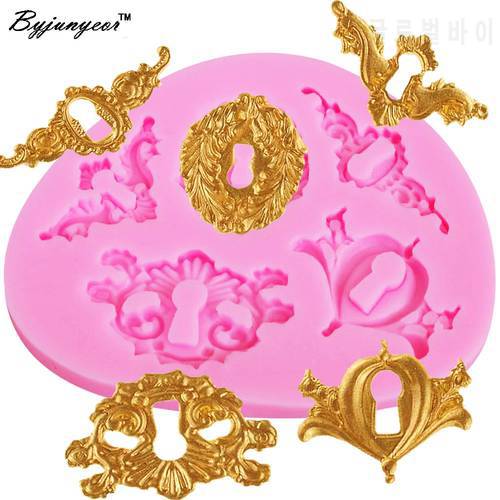 M396 Retro Relief Classical Key Cake Border Silicone Mold Fondant Chocolate Ice Crystal Epoxy Resin Soft Clay Bake Tools