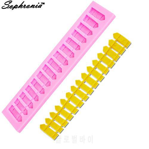 Sophronia 3D M112 DIY Fence Silicone Mold Fondant Cake Baking Tools Silicone Moulds Pastry Sugercraft Cake Decorating Tools