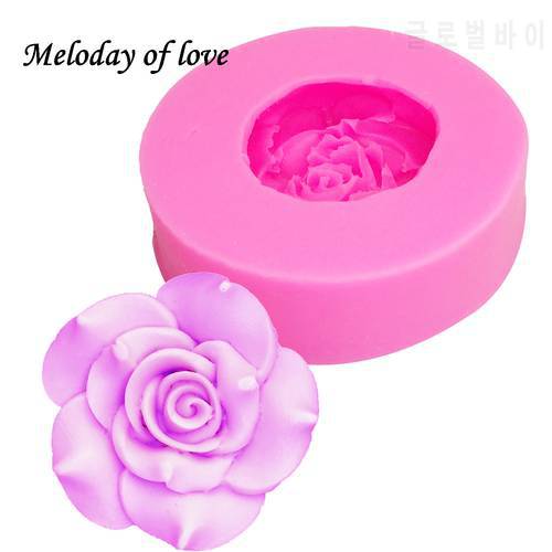 3D Beautiful roses chocolate cake decorating tools DIY fondant silicone mold Wedding cake decoration Flowers soap mold T0170
