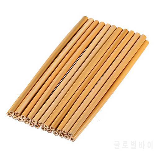 4Pcs/Set Bamboo Straw Reusable Straw 23cm Organic Bamboo Drinking Straws Natural Wood Straws For Party Birthday Wedding Bar Tool