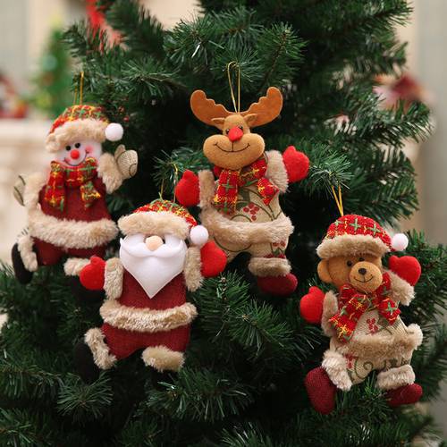 New Year Christmas Ornaments Christmas Gift Christmas Tree Decoration for Home Santa Claus Snowman Santa Claus Snowman Toy