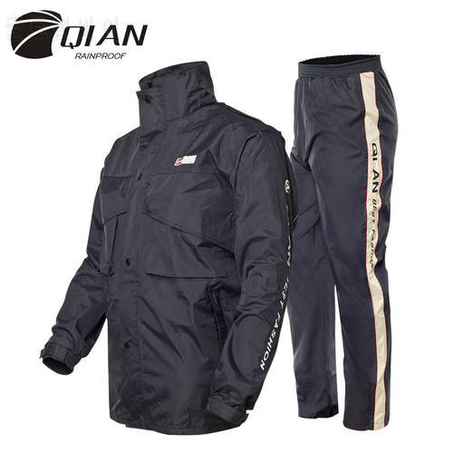 QIAN Impermeable Raincoat Women/Men Suit Rain Coat Outdoor Hood Women&39s Raincoat Motorcycle Fishing Camping Rain Gear Men&39s Coat