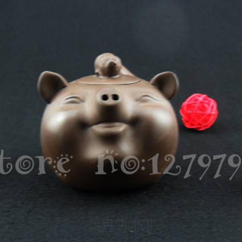Yixing purple clay teapot, pig style 210ml, teapot, kettle, puer tea pot, teaset, On sale~