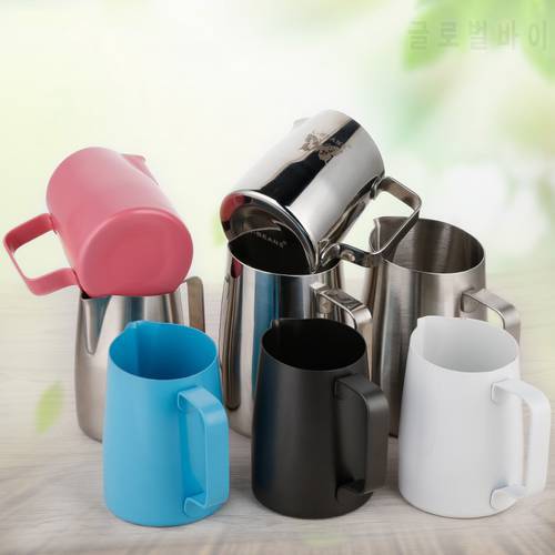 Stainless Steel Non-Stick Coating Coffee Pitcher Milk Frothing jug Mugs Espresso Coffee Pitcher Barista Craft Frothing Jug 450ml