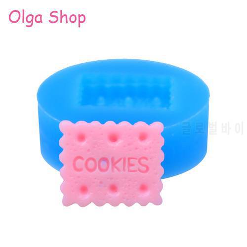 QYL017 16.2mm Square Cookie Silicone Mold - Miniature Food Cake Decoration Fondant DIY Biscuit Resin Jewelry Making Cabochon