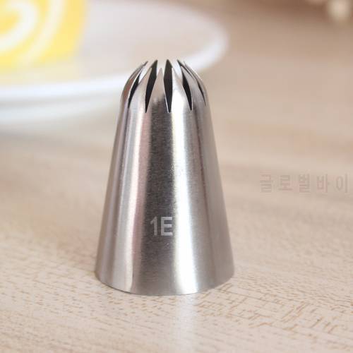 1E Large Size Icing Tips Cream Stainless Steel Cookies Piping Nozzle Pastry Tool Pastry Cake Making Tools Dessert Decorator