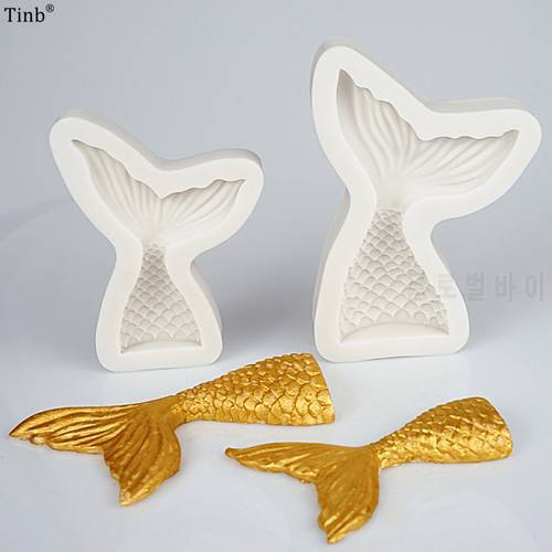 Sea Fondant Mold For Cake Decorating Tools Mermaid Tail Silicone Mold DIY Baking Chocolate Candy Gumpaste Cake Mould Soap Forms